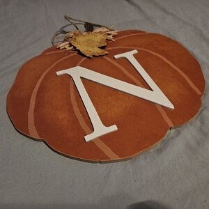 Fall Pumpkin Decor Letter "N"